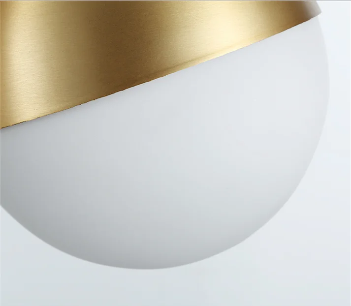 Современная латунная люстра в скандинавском стиле креативная круглая лампа