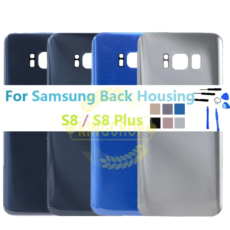 Для SAMSUNG Galaxy S8 G950F плюс G9550 задняя крышка батарейного отсека заднего стекла Корпус