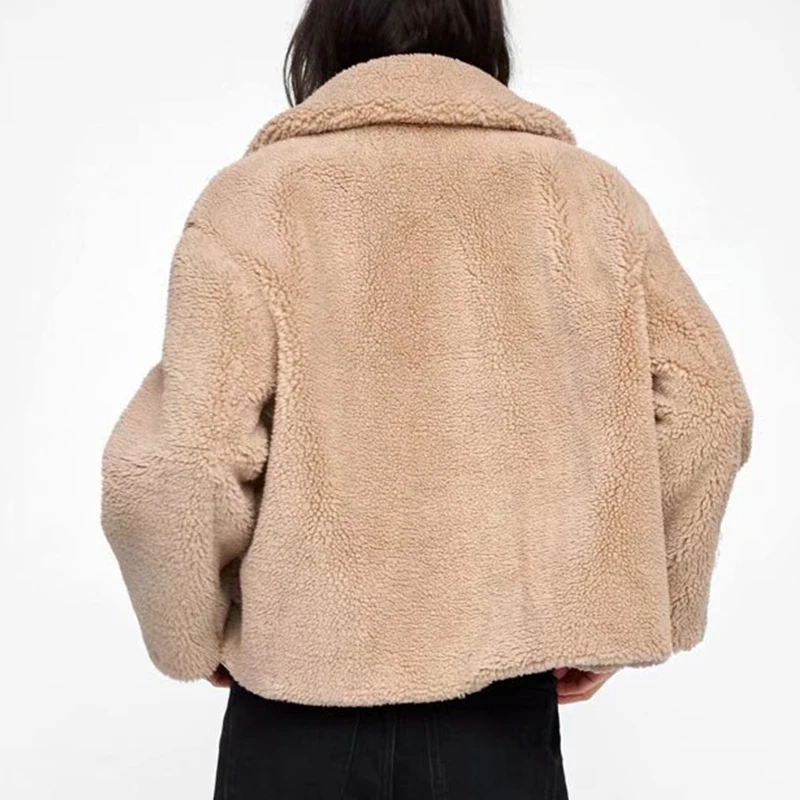 Wool Jacket Autumn Coat Thick Outwear Women Clothing Female Warm Button Fleece Jackets For Ladies Casual | Женская одежда