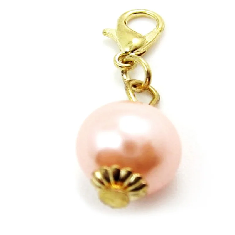 Оптовая продажа 10 шт./лот красочные бусины карабины подвески подходят для