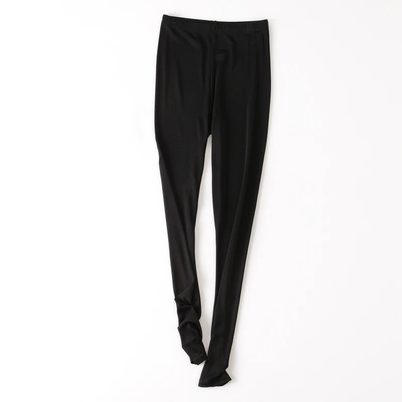 100% натуральный шелк большие размеры modis Леггинсы с высокой талией женские