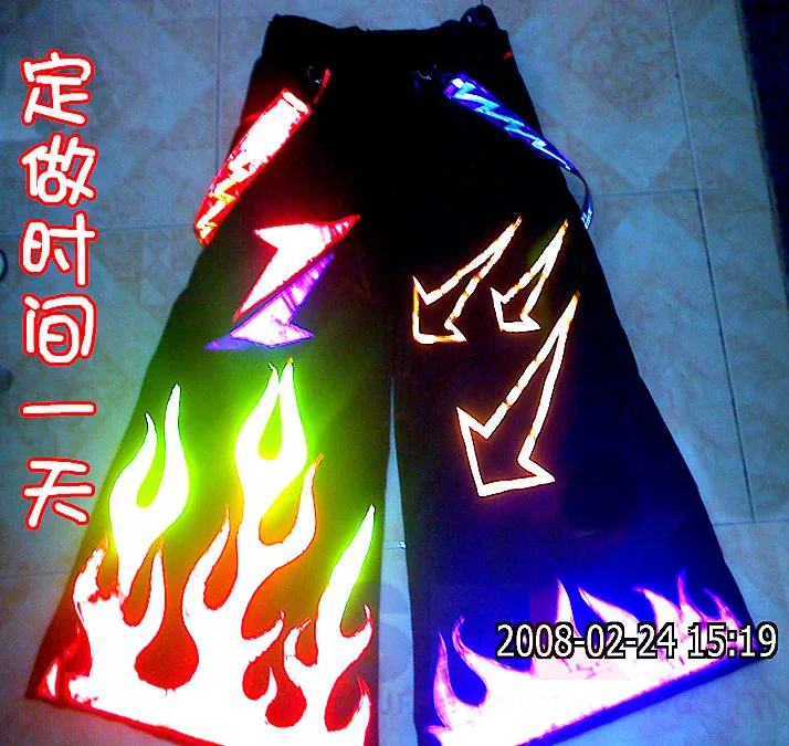 Raver руды техно Hardstyle Мельбурн Shuffle штаны Fluoreszierend огонь DJ PHAT Tanz шланг