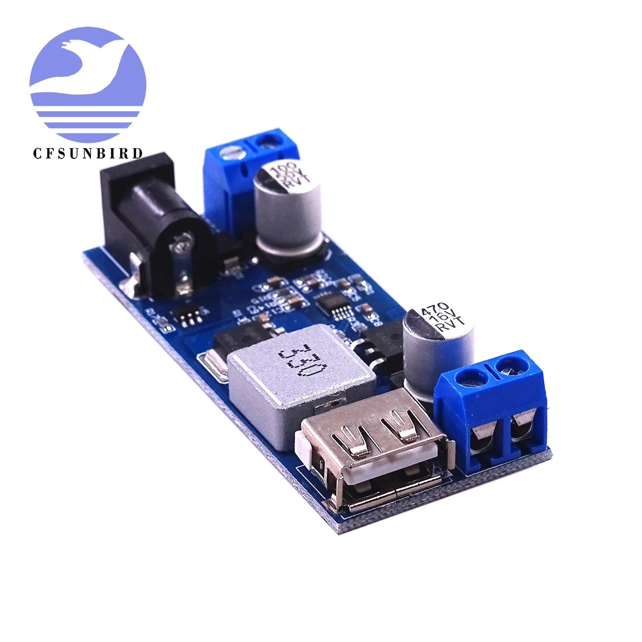 Блок питания CFsunbird LM2596S Регулируемый понижающий преобразователь с USB для замены