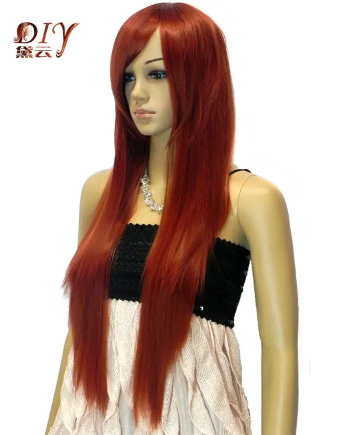 Песня wig.00848 мода женщины красный длинный прямой синтетический ну вечеринку