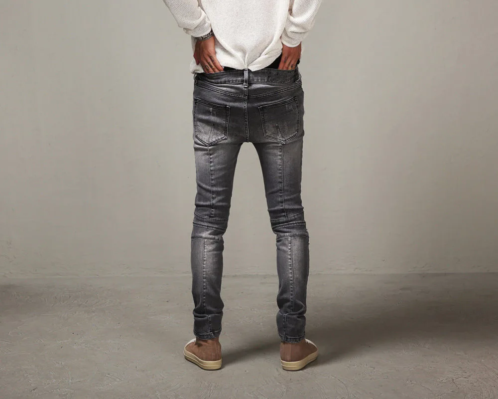 Новый модный дизайн популярные Брендовые мужские хип хоп Slim Fit Узкие рваные