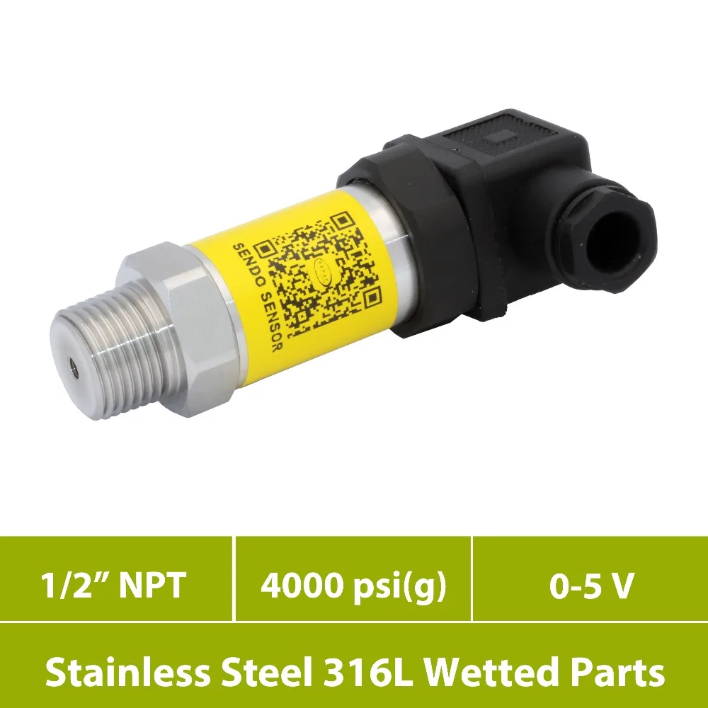 0 4000 psi датчик давления передатчик общее применение 3 провода сигнала 5 V 12 npt резьба