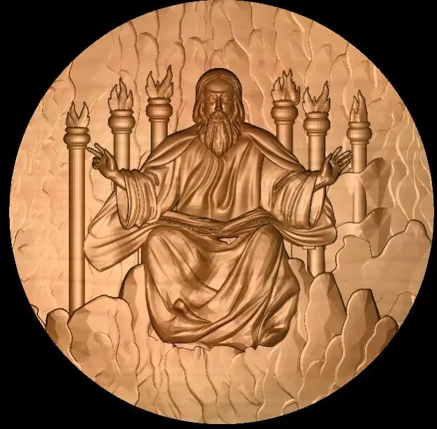 Рельефная Модель 3D ISUS KRUG в формате STL фрезерный станок с ЧПУ резьба гравировка Artcam