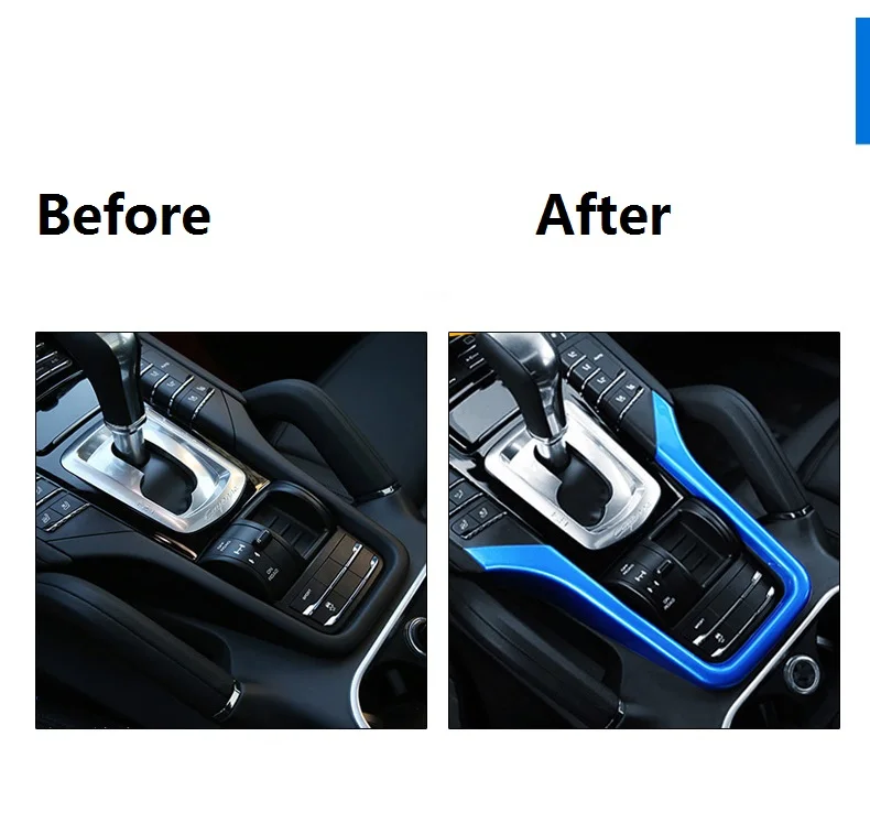 

Fit for Porsche Cayenne 2011-2017 Carbon fiber Interior trim parts Central control decorative frame different color options