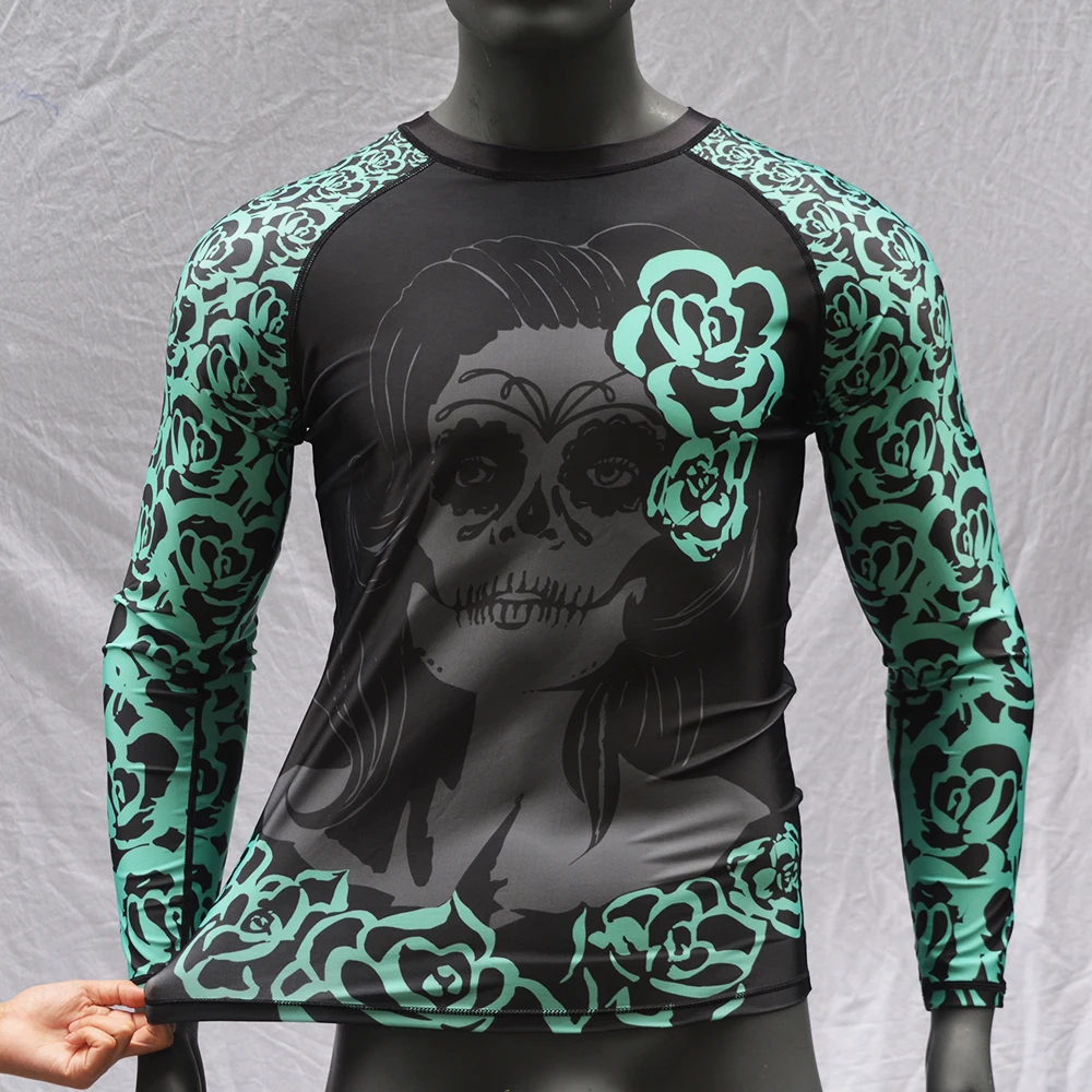 Мужские футболки MMATrunks Muay Thai с сублимационной печатью Gi BJJ Rashguard Mma трикотажные