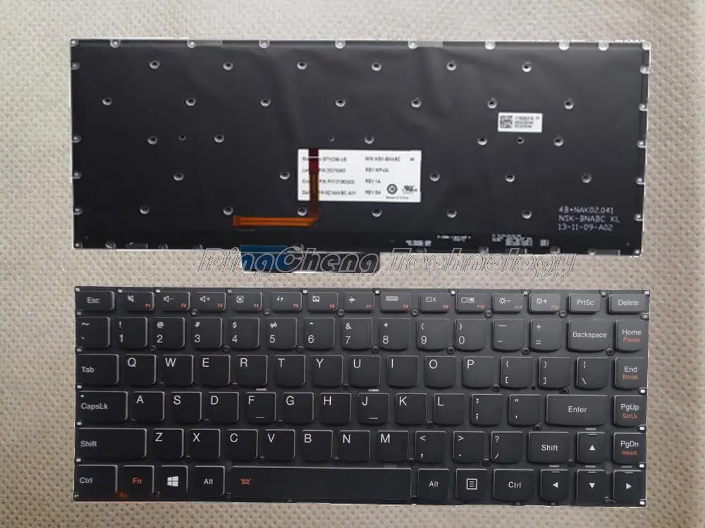 Новый черный США клавиатура для ноутбука Lenovo 500s-13isk 700-14ISK E31-70 E31-80 U31-70 Yoga 2 13