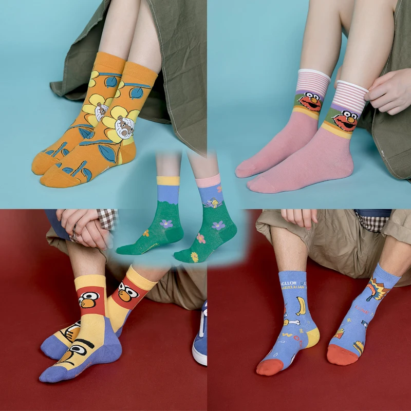 Унисекс модные женские носки Harajuku цветные хлопковые обычные мужские 1 пара |
