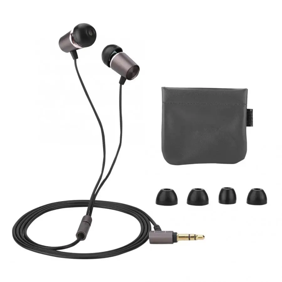 3.5mm Stereo Earphone Noise Cancelling Hi-Fi In-Ear Earbuds Music Earphones Mobile Phone Headset | Электроника