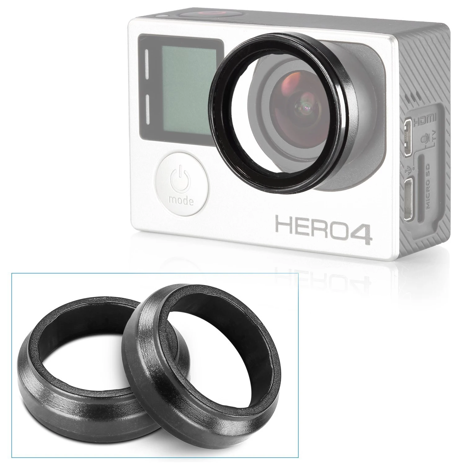 Защитный объектив для камеры HD GoPro Hero 3 + 4 2 упаковки|for gopro hero|gopro hero hdlens for camera |