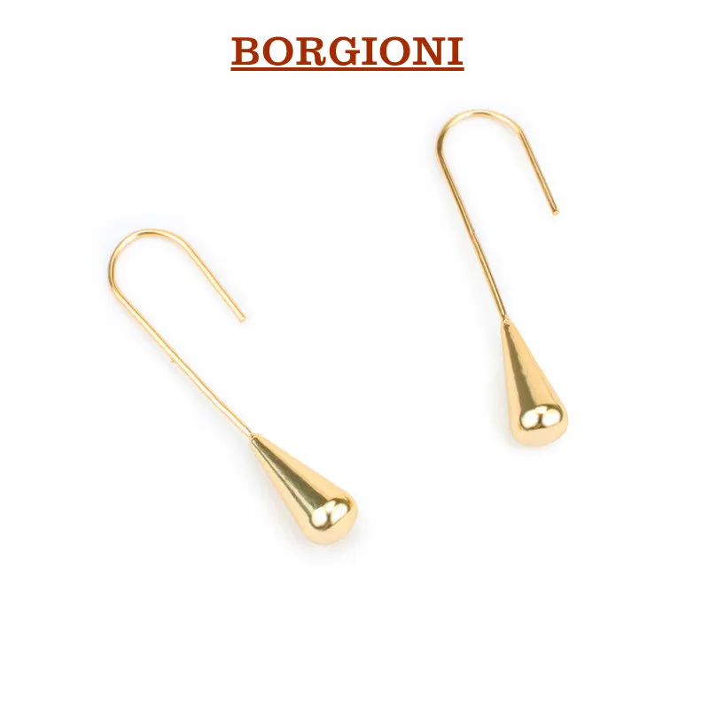 Minimalist Gold Color Water Drop Earrings for Women Simple Metal Teardrop Trendy Boho Jewelry Gift | Украшения и аксессуары