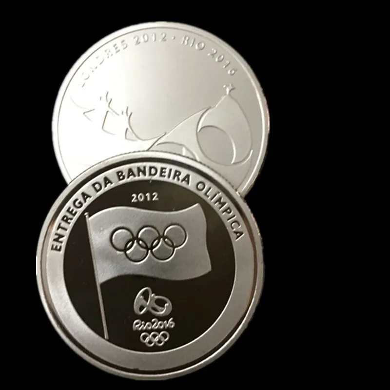 5 шт. монеты с посеребрением в виде фонаря 2012 Лондон и 2016 Рио 40 мм | Дом сад