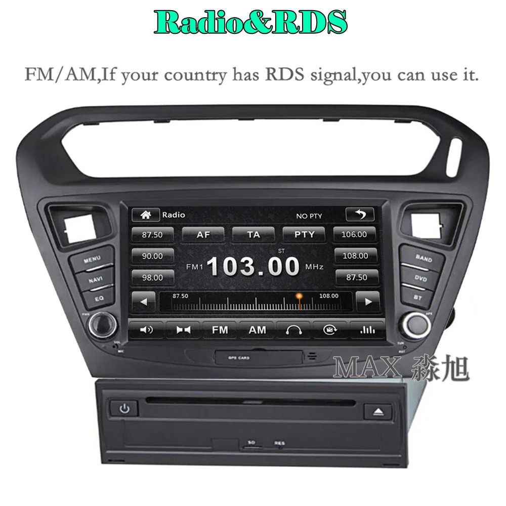 MAX автомобильный DVD плеер для peugeot 301/Citroen Elysee Радио RDS GPS навигационная система