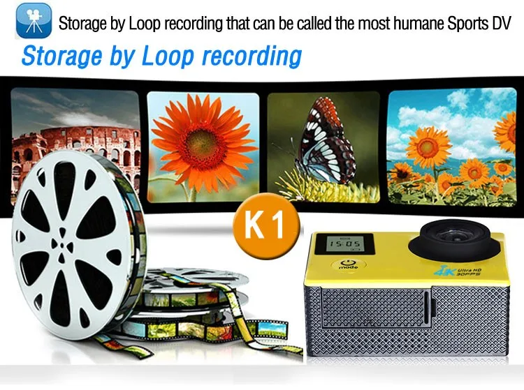Оригинальная Экшн-камера Goodpa F60/F60R 2,4G с дистанционным управлением ultra HD 4K 12mp экшн-видеокамера Водонепроницаемая Спортивная камера