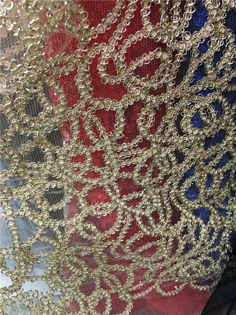 Африканская чистая кружевная ткань модная JRB-112311 расшитый французский фатин