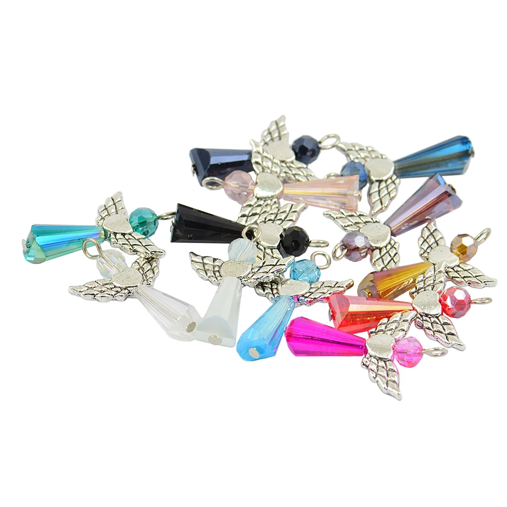 12 шт смешанные бисерные стеклянные бусины танцевальные бабочки Подвески Крылья