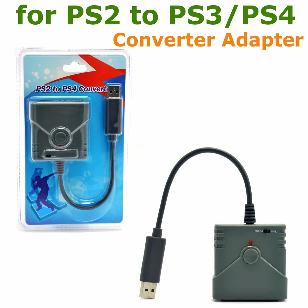 Брук USB usb-адаптер, конвертер для геймпада для PS2 для PS3/PS4 Конвертор использовать ваш PS2 проводной джойстик/геймпад с sony PS3/PS4