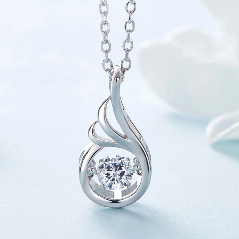 Cdyle ожерелье с танцующим камнем Женские Подвески австрийские стразы амулет S925