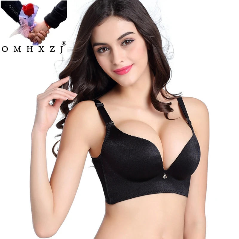 

OMHXZJ Wholesale Fashion Hot Sexy Wireless Seamless Adjustable Push up Teenage Woman Girl ABC Cup Underwear Comfortable Bra NY11