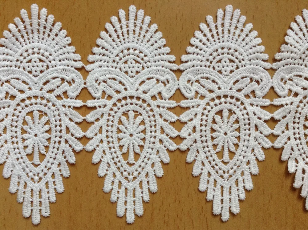 

11.8cm milk fibre embroidery lace trim,XERY0626B