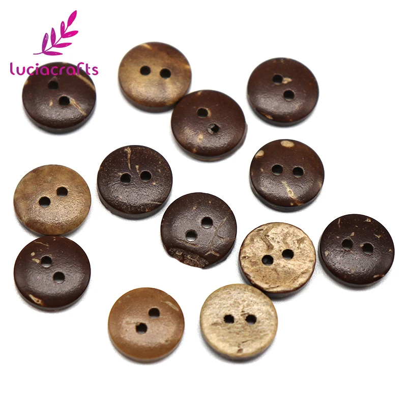 Lucia crafts 24 шт. 2 отверстия коричневый кокосовый корпус швейные пуговицы «сделай сам» Скрапбукинг круглые пуговицы, аксессуары для одежды E0306
