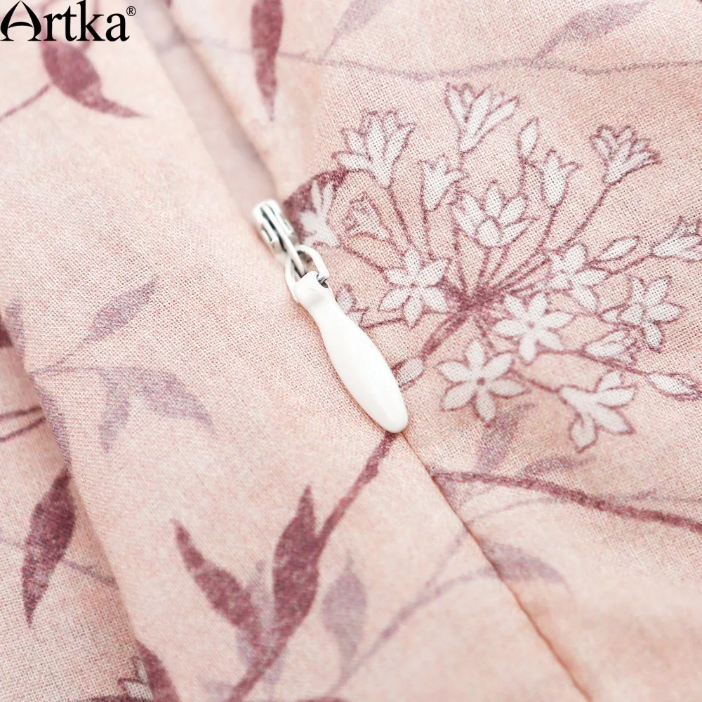 Artka женская весной новый сплошной цвет ситца рубашка элегантный отложной