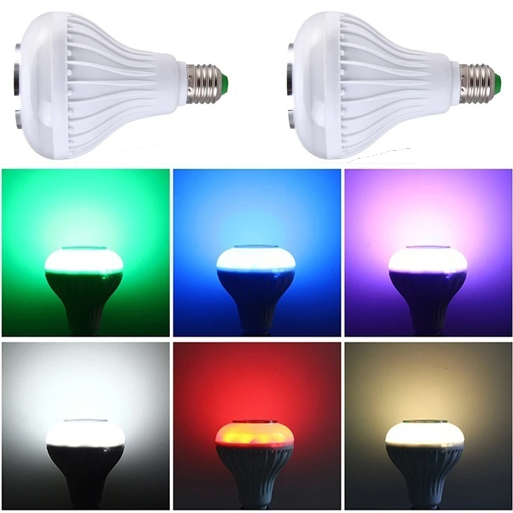12 W E27 светодиодный RGB беспроводной Bluetooth динамик лампа музыка игровая Лампа