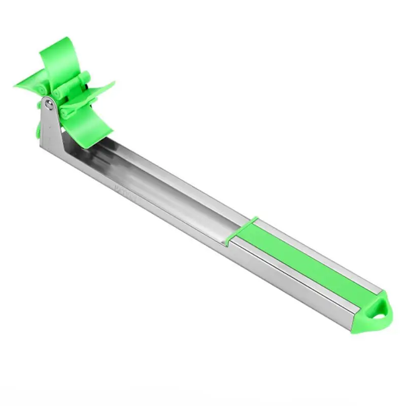 windmill slicer Нержавеющая сталь нож для нарезки дыни щипцы арбуз резак в форме ветряной мельницы пластиковые слайсер фруктовая вода дынный нож Инструменты - Цвет: windmill slicer