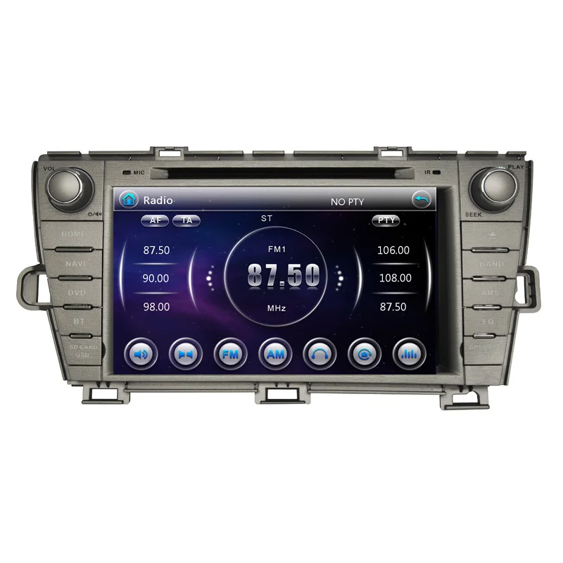 Бесплатная доставка два Din 8 дюймов Автомобильный dvd плеер для Toyota Prius 2009 2010 2011 2012