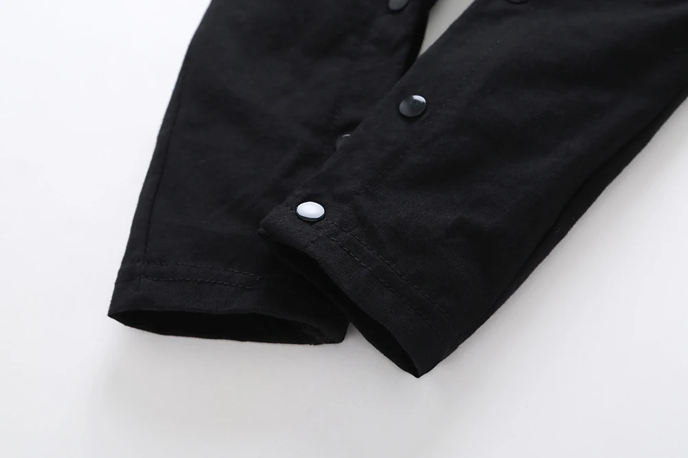 2019 г. Модная одежда для малышей крутые черные детские комбинезоны Одежда