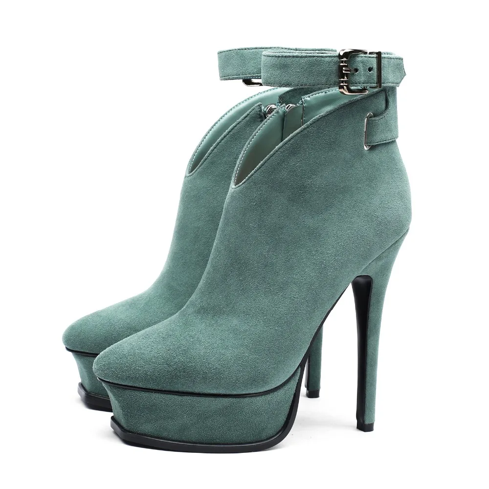 Женские ботинки на платформе Arden с закругленным носком высоком каблуке 14 см