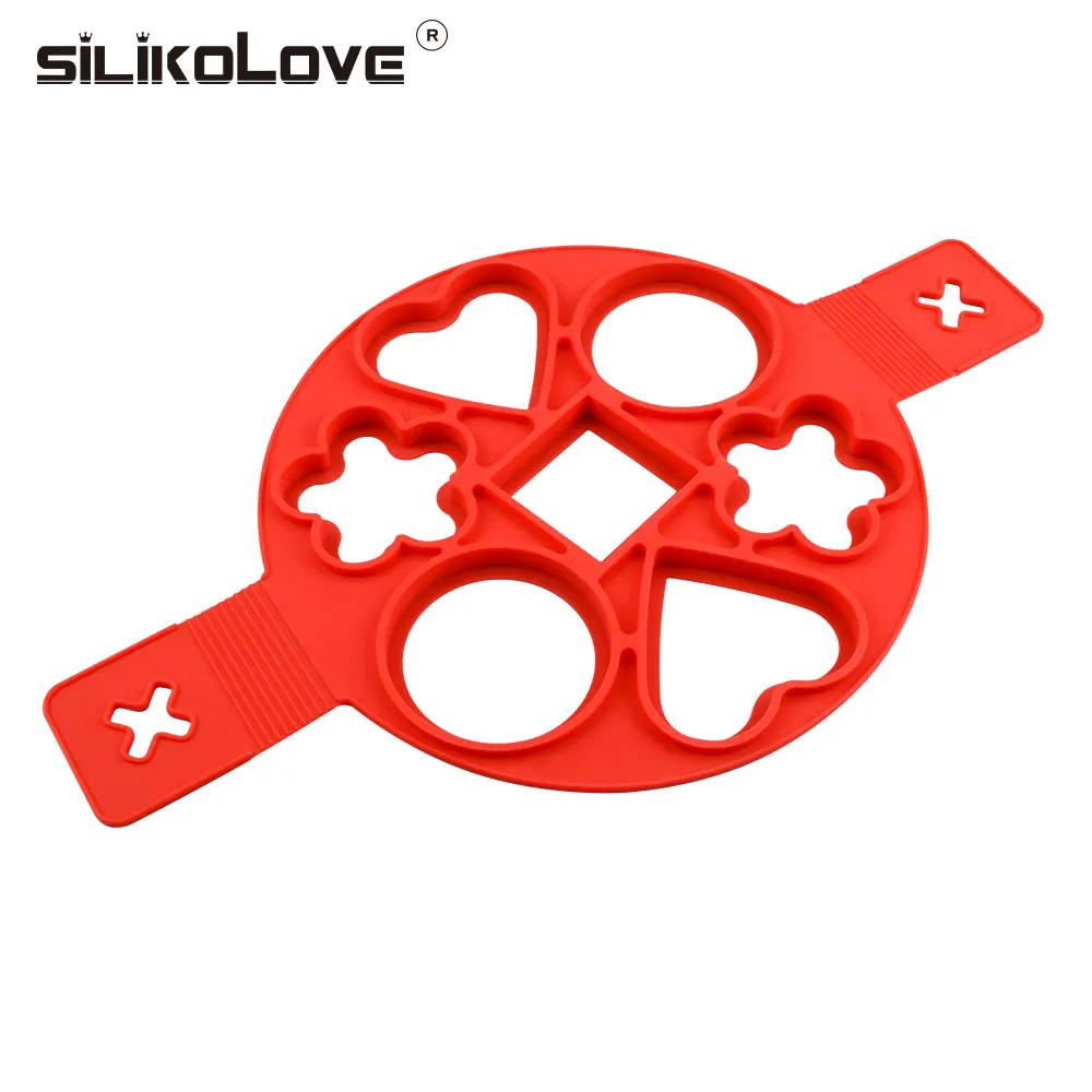 SILIKOLOVE сердце круг цветок квадратной формы Яйцо силиконовая форма для выпечки формочка не прилипающий для готовки инструмент яйцо кольцо производитель легко фантастика