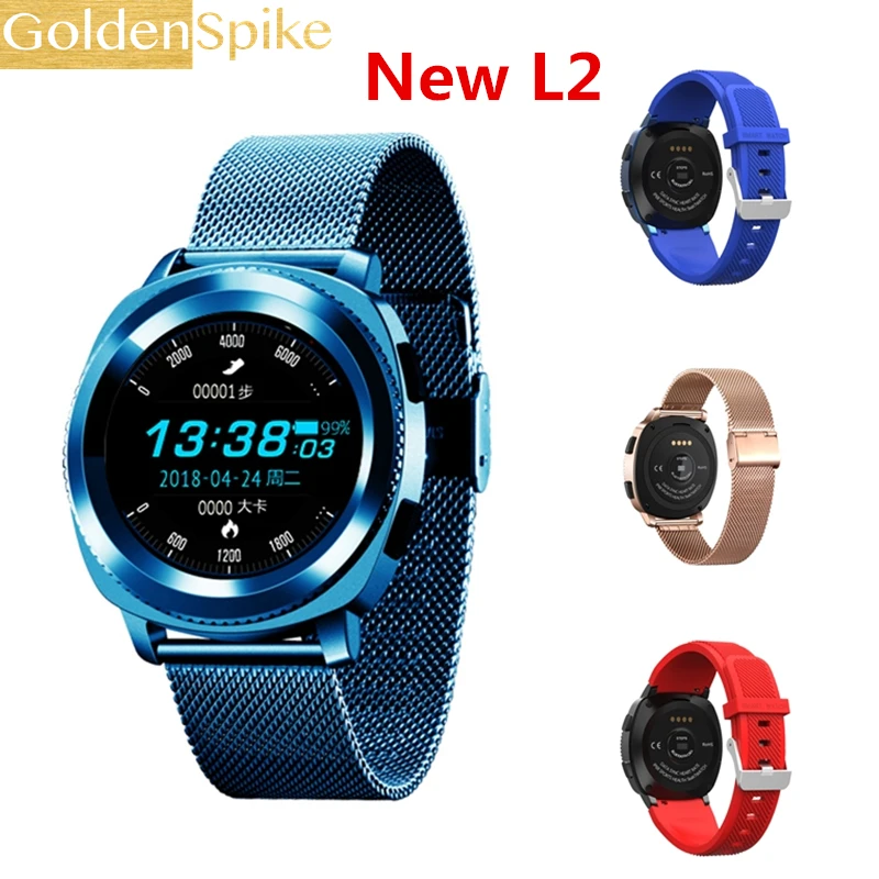 L2 Смарт-часы MTK2502 Smartwatch IP68 Водонепроницаемый Bluetooth SmartWatch вызова сна монитор