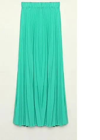 

Женская длинная шифоновая юбка, плиссированная юбка-макси ярких цветов, 30 шт./лот, fedex fastвесна-лето