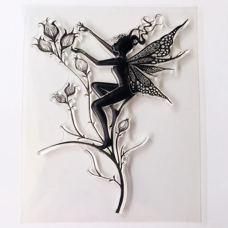 Сказочный ангел прозрачный штамп или для скрапбукинга/изготовления