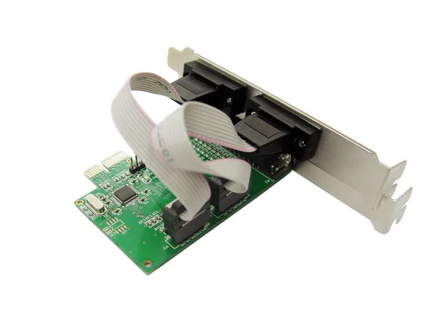 MosChip MCS9901 PCI express на 2 порта порт DB9 com + принтер DB25 LPT 1 карта RS-232 IEEE 1284 PCIe контроллера |