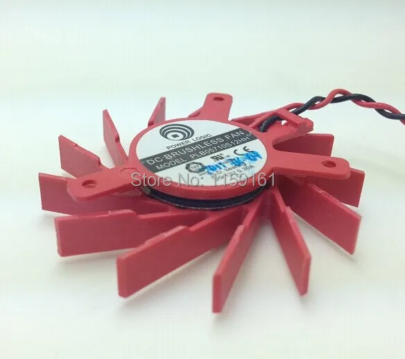 Кулер Power Logic PLB05710S12HH 12 В постоянного тока 0 3 А 2 вывода 50 мм для видеокарт ATI HD5550