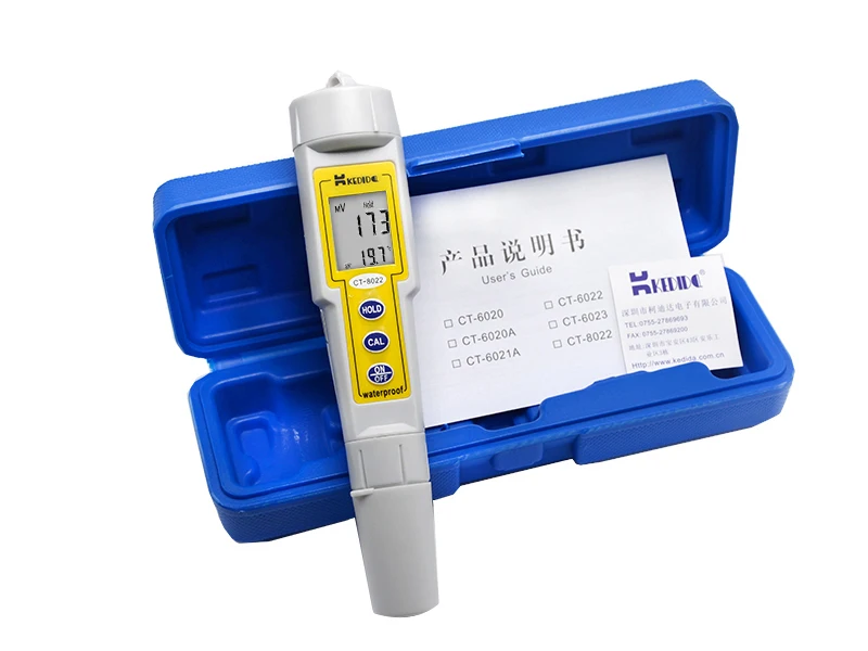 

CT-8022 pen type ORP meter, portable oxidation-reduction potential meter, pen type pH value tester, acidity meter