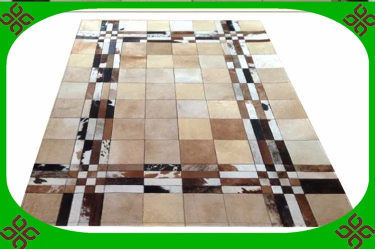 

2018 free shipping 100% natural genuine cowhide faux fur rugs