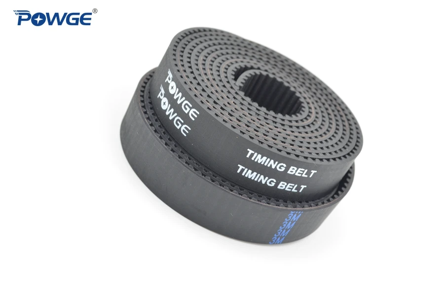 POWGE Arc HTD 3M timing belt width 15mm Length 1000mm Rubber Fiberglass 3M-15 open Synchronous HTD3M Belt CNC 1Meter | Обустройство