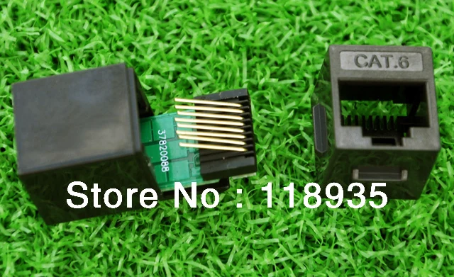 Гигабитный RJ45 Cat.6 встроенный Женский переходник-неэкранированный адаптер для