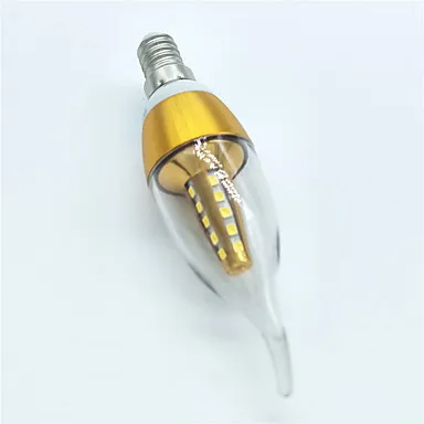 5W E14 LED Candelabra Bulb Warm White Color Starry Sky Led Candle Light SDM2835 25led Chandelier Lamps Gold Shell (AC220-240V) | Лампы и