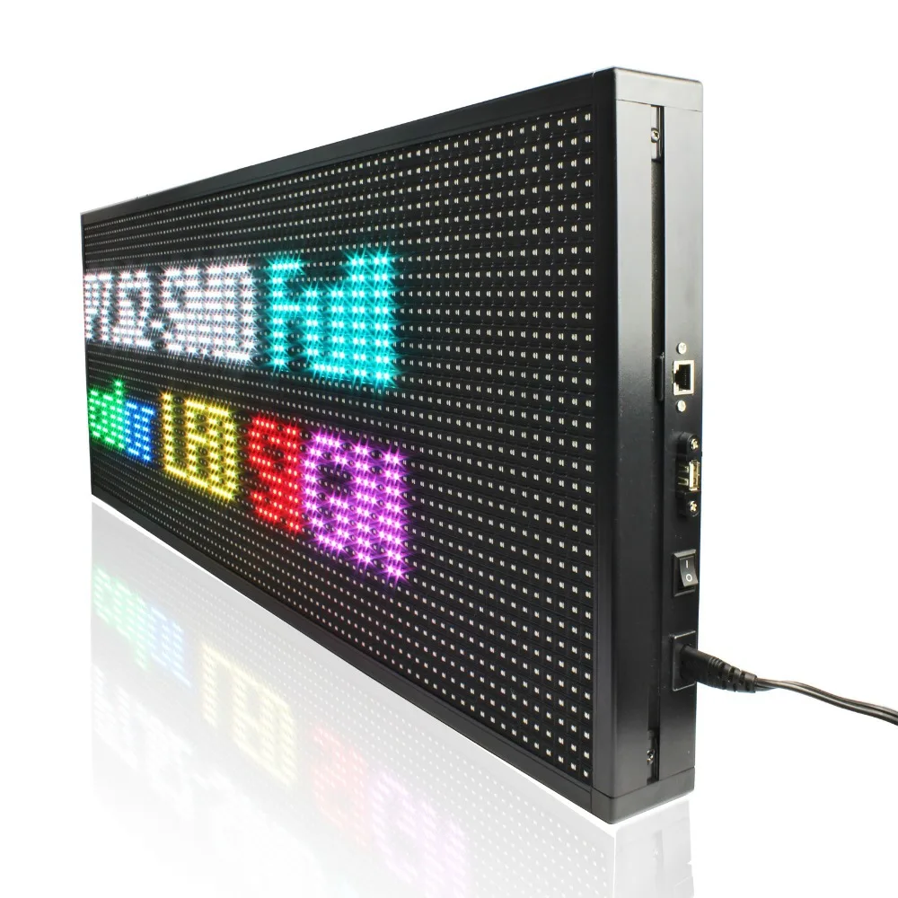 52 x14 in Full Color RGB P10 Led Display Module 32*128pixel SMD Board Signs Showing Advertising Board/Open Sign | Электронные