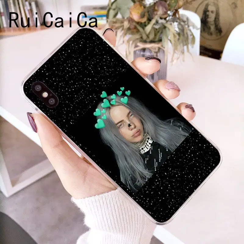 RuiCaiCa Billie Eilish Khalid TPU Мягкий резиновый чехол для телефона iPhone X XS MAX 6 6S 7 7plus 8 8Plus 5 5S XR 10