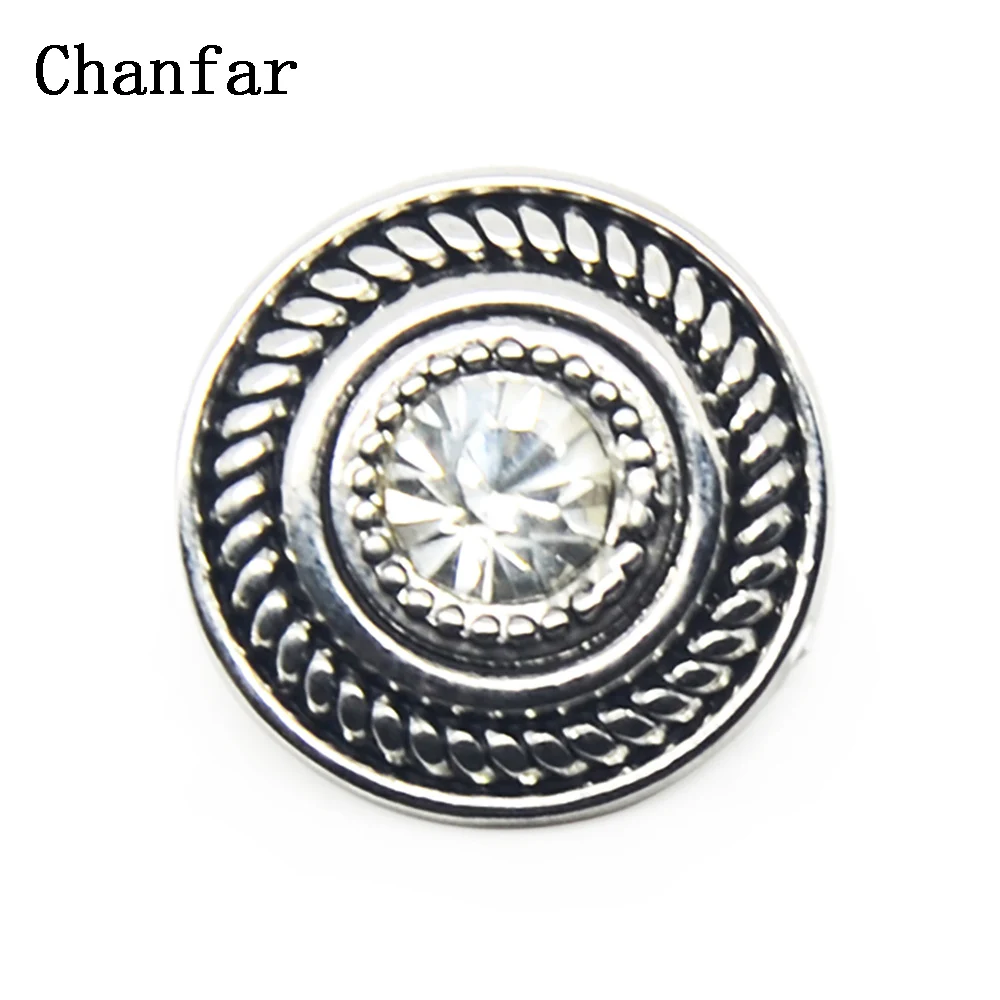 

Big Crystal Snap Button Round Charm Jewelry For Bracelet Necklace Accessories