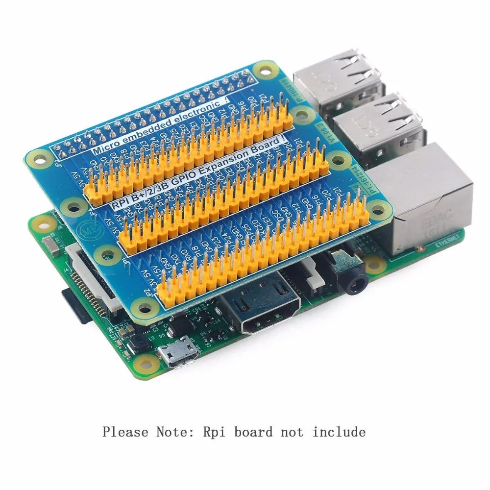 Aokin для Raspberry Pi GPIO Плата расширения один ряд трех рядов 3 2 Модель B + | Компьютеры и