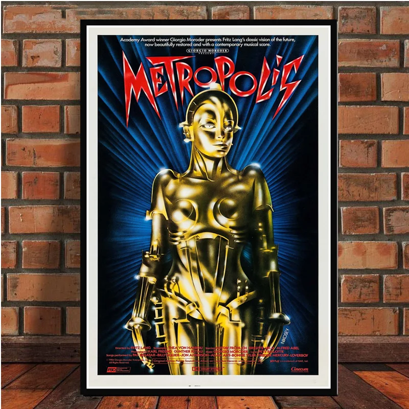 Retro Metropolis Germany Vintage Movie Film Fritz Lang Poster Wall Art Picture Posters and Print Canvas Painting Room Home Decor - Color: 0005